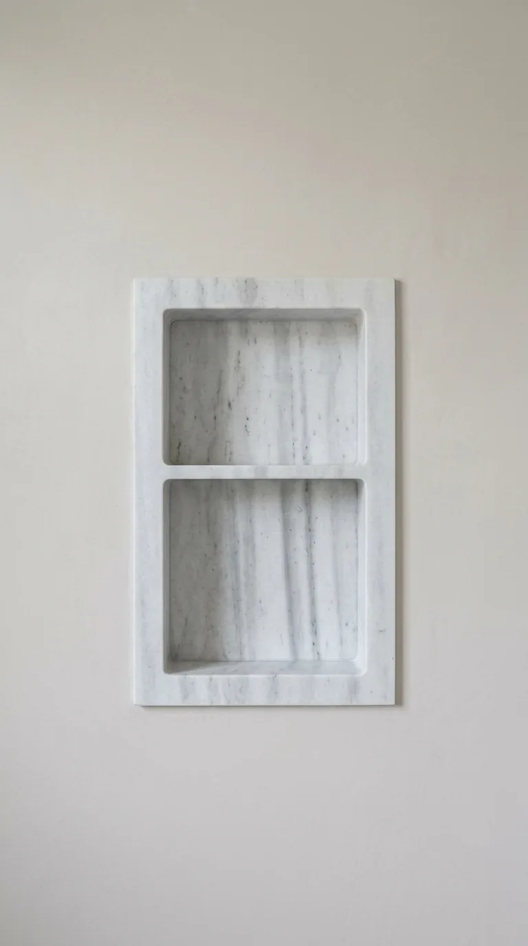 Carrara shower niche