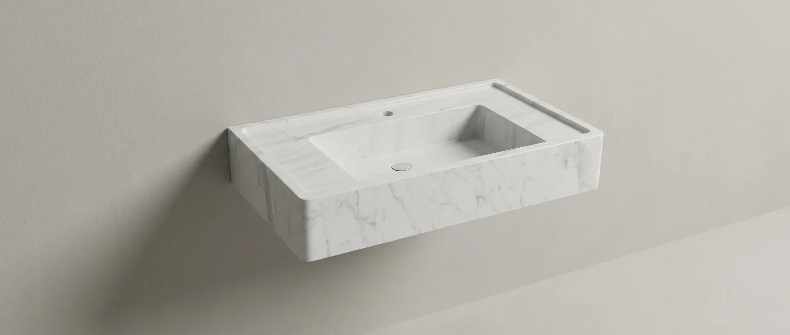 Carrara wall-mounted sink